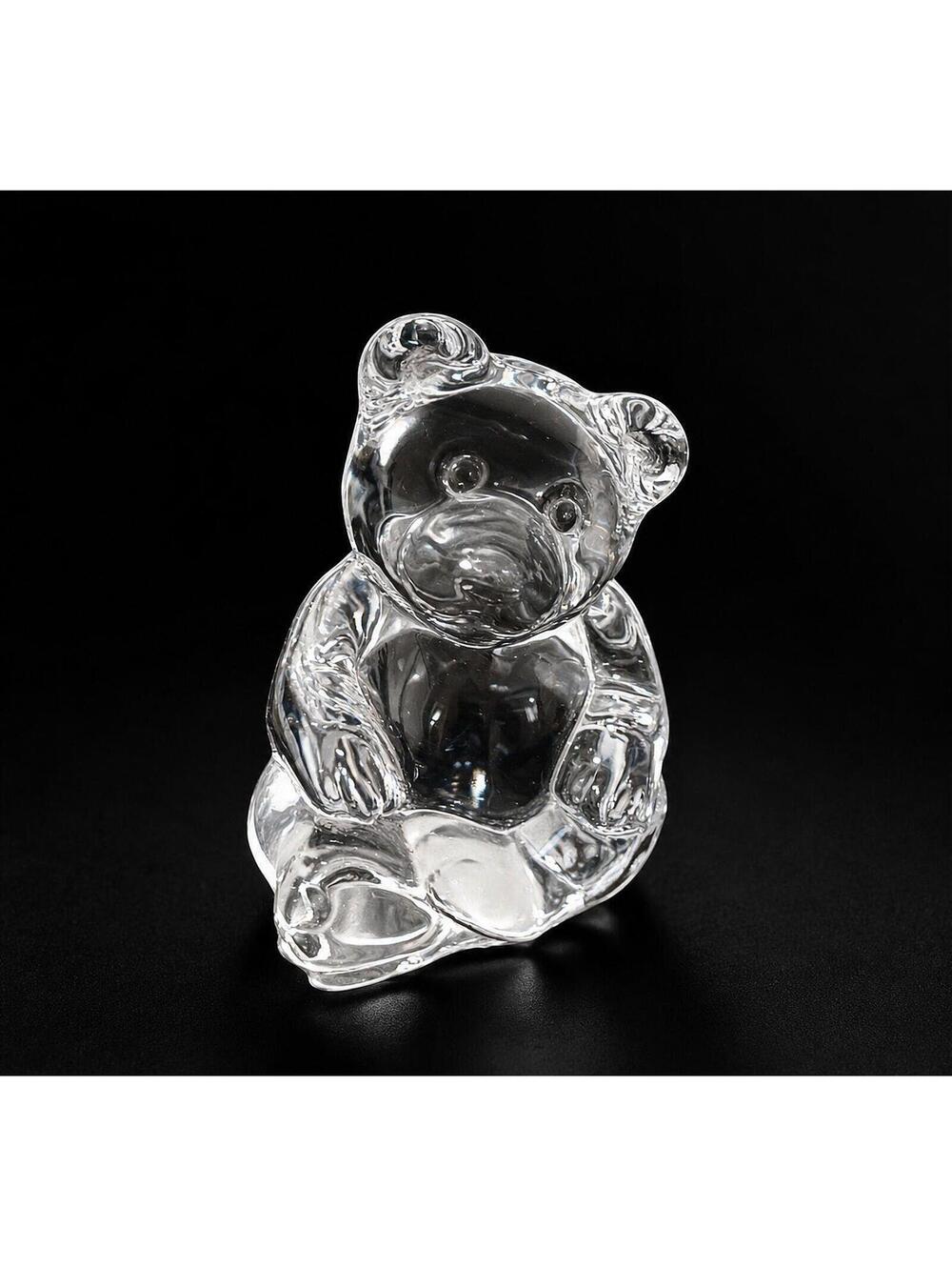 Vintage Crystal Teddy Bear Figurine - 3.5" tall- SW1006